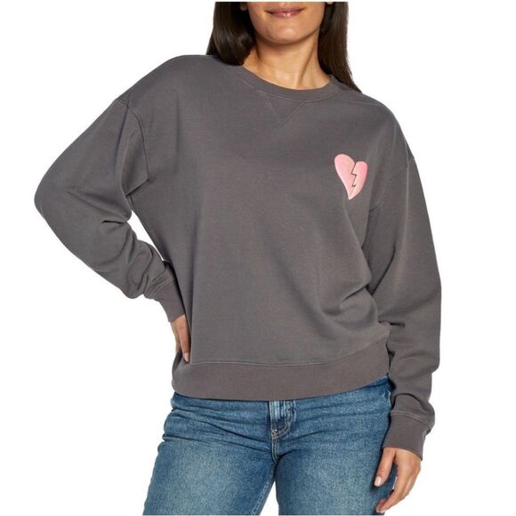 WILDFOX Drop Shoulder 100% Cotton Crewneck Graphic Sweater NWT - Size M - Picture 1 of 12